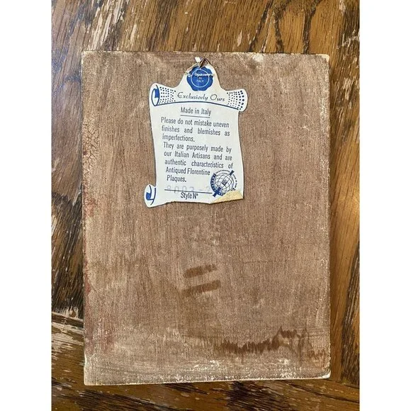 MCM Italian Florentine Gilded Gold Floral Wall Plaque - Picture 4 of 5